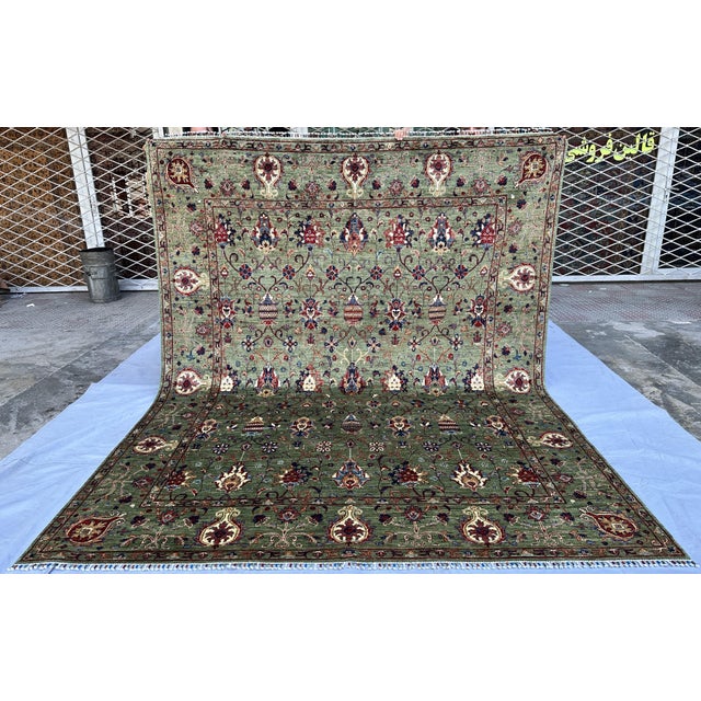 2000 - 2009 Hand-Knotted Afghan Ziegler Chobi Bidjar Style Wool Area Rug - 8'0" X 9'11" For Sale - Image 5 of 13