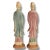 Pair of Mid-Century Chinese Hand-Carved Wooden Guanyin Figures – Painted Polychrome Finish, 23″ For Sale - Image 4 of 13
