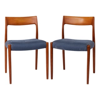 Model 77 Dining Chairs in Teak by Niels Otto Møller for J.L. Møllers, 1960s, Set of 2 For Sale