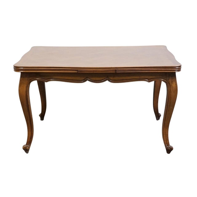 High End Vintage Country French Provincial Cherry Basketweave Parquetry 89" Refectory Dining Table For Sale In Kansas City - Image 6 of 9