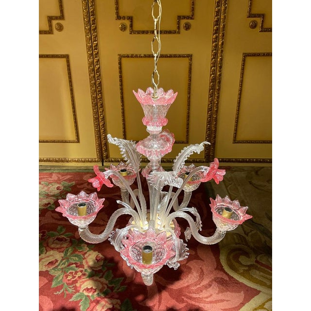 20th Century Mouth Blown Murano Chandelier, Italy For Sale - Image 4 of 18
