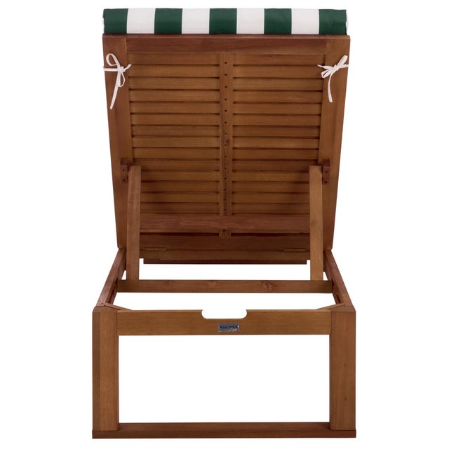 Sophie Chaise Lounge, Natural/Green Stripe For Sale - Image 12 of 12