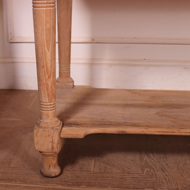 Large Vintage French Console Table in Pine, 1890s For Sale - Image 3 of 10