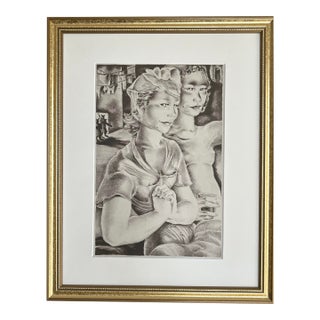 937 Mariette Lydis Parisian Women Lithograph For Sale