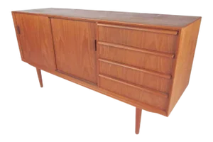 Mid 20th Century Danish Modern Teak Credenza by Falster