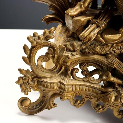 Gilt Antimony Table Clock For Sale - Image 5 of 13