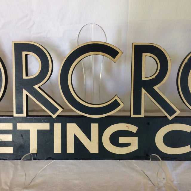 Textile Vintage "Norcross Greeting Cards" Advertising Display Sign For Sale - Image 7 of 11