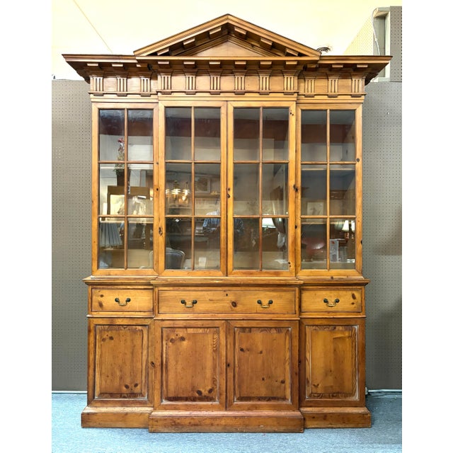Handsome Rustic Scrubbed Irish Pine Georgian Style Cabinet. For Sale In Philadelphia - Image 6 of 12