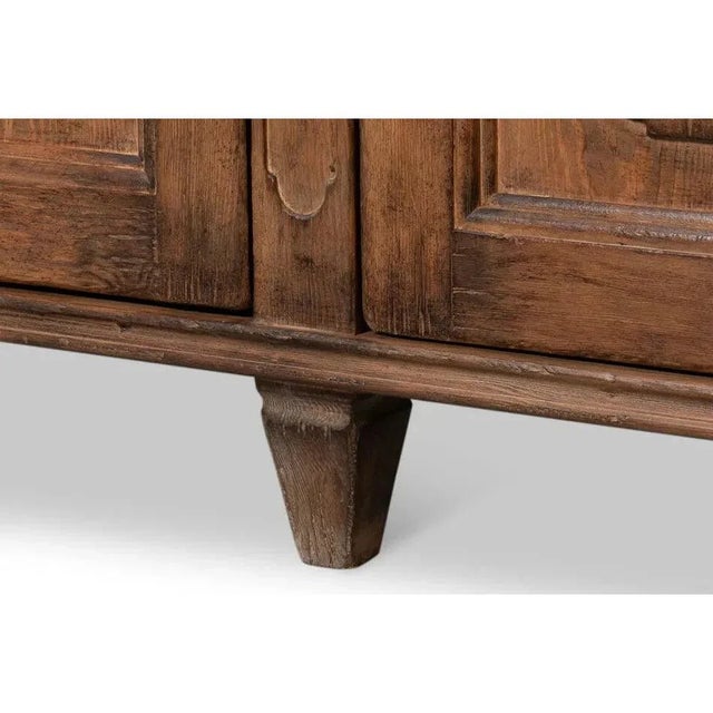 Wood French Country Sideboard in Old Pine Stain by Sarreid LTD For Sale - Image 7 of 12