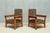 This rare pair of armchairs was designed by Anton Lucas and produced in Leiden, The Netherlands circa 1925. The frames are...