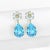 Not Yet Made - Made To Order Nina Zhou Aquamarine Diamond Blossom Topaz Drop Earrings in 14k Gold - a Pair For Sale - Image 5 of 7