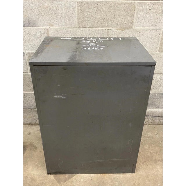 Vintage Steel Metal 11 Drawer Garage Fish Tackle Box Tool Chest Parts Cabinet For Sale - Image 10 of 11