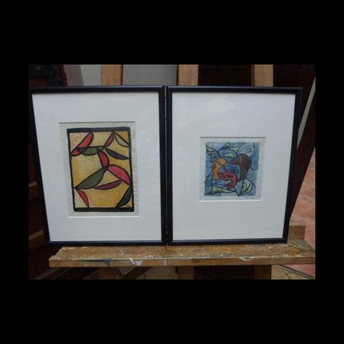 Maria Rajecka, Pair of Expressive Composition, 1950, Watercolor, Framed For Sale - Image 12 of 13