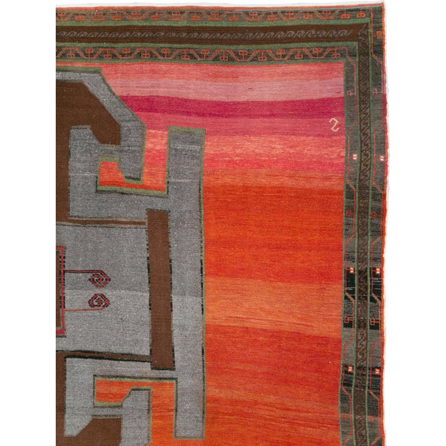 Galerie Shabab Collection Tribal Mid-20th Century Handmade Turkish Anatolian Square Room Size Carpet For Sale - Image 4 of 10