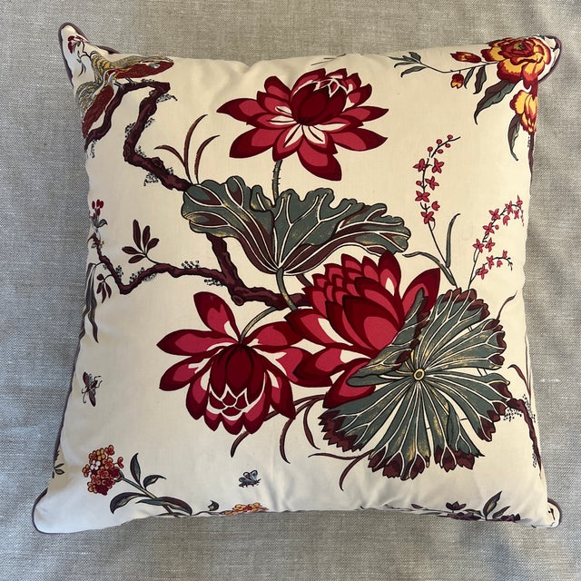 Custom Designer Manuel Canovas Bidaine Pillows With Down Inserts- A Pair For Sale - Image 9 of 10