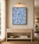 The original painting Blue Chiffon No.5 creates a densely layered field of blue, white and tonal variation through...
