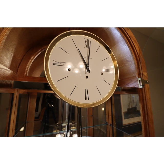 Howard Miller “Eternity Ii” Curio Grandfather Clock, Model 610-683, Oak Case With Illuminated Mirrored Interior For Sale - Image 15 of 18