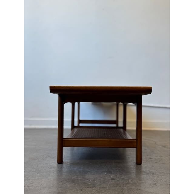1960s 1960's Walnut and Caned Lane Altavista Coffee Table For Sale - Image 5 of 13
