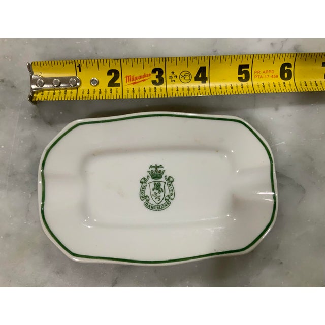 Vintage Hotel Ritz Barcelona Ashtray — Green Crest Porcelain Hotelware, European Luxury Collectible to Remember a Special Trip! See Pics! For Sale In New Orleans - Image 6 of 8