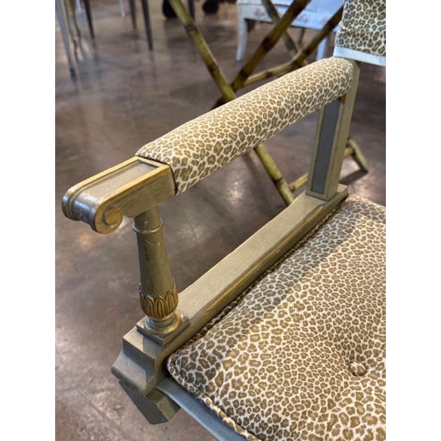 Transitional Mid Century French Carved and Parcel Gilt Armchairs For Sale - Image 3 of 6