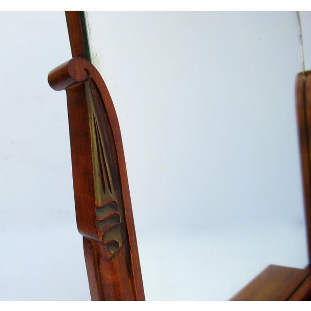 Vintage C1940's Neoclassical Table Top Vanity Mirror For Sale - Image 11 of 13