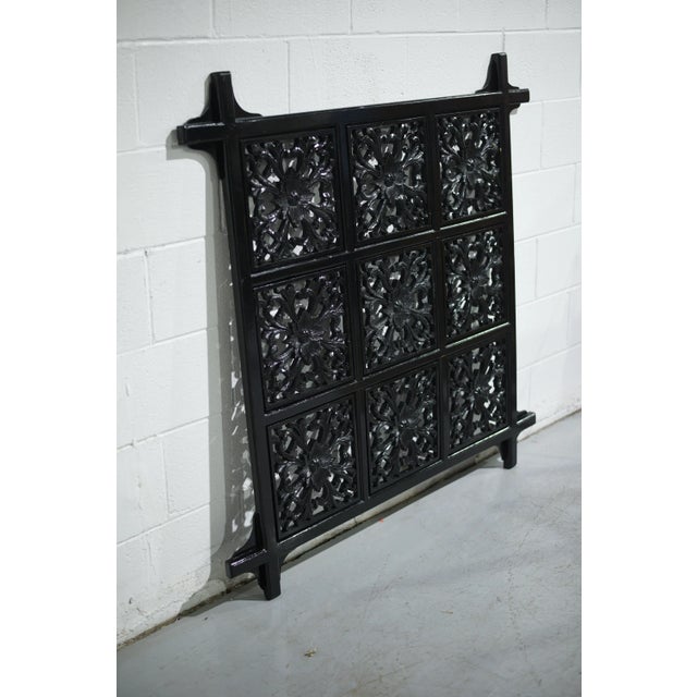 Contemporary Contemporary Chinoiserie Wall Panel Wall Art in Black For Sale - Image 3 of 10