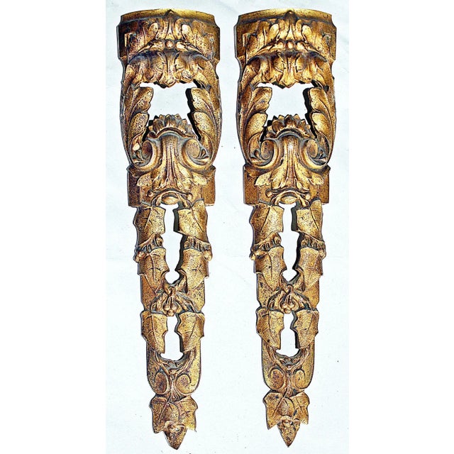 Late 19th Century Gold-Plated Bronze French Mounts - a Pair For Sale In West Palm - Image 6 of 6