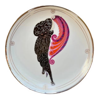 Franklin Mint the House of Erte Collectors Porcelain Plate "The Beauty and the Beast". Circa 1990s For Sale