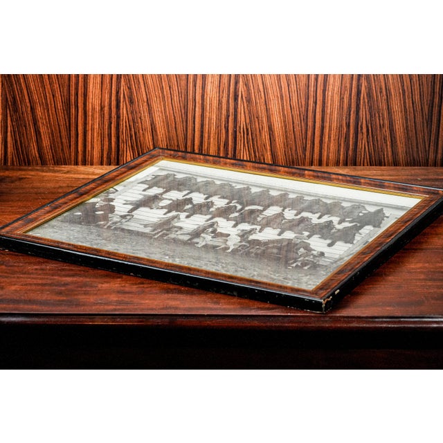 Nice Large Black and White Framed Antique Photograph Portrait Hunting Rustic Americana Dog Country Wall Decor For Sale - Image 13 of 14