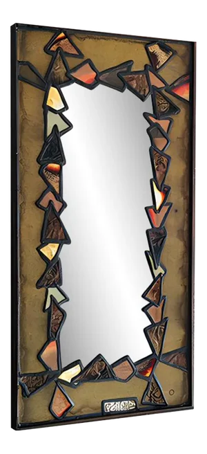 Copper and Brass Mirror, 1960s