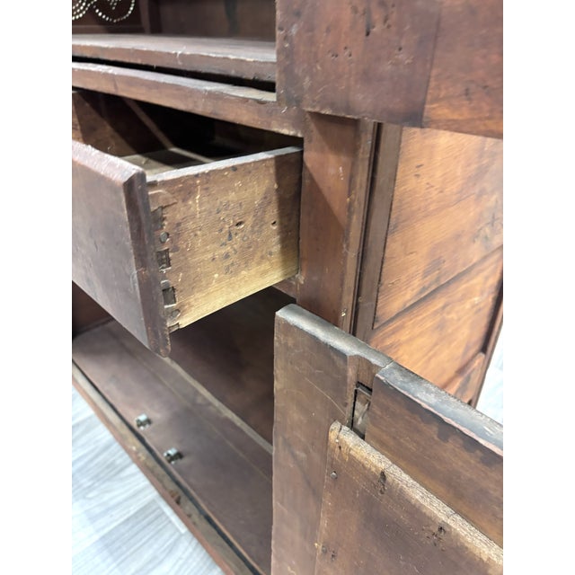 Early 19th Century Antique C. 1870-1900 American Primitive Country Pie Safe Cupboard For Sale - Image 5 of 10