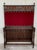 19th Large Carved Spanish Solid Walnut Coat Rack Stand with Red Velvet Back For Sale - Image 16 of 18