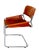 Italian Cognac Leather and Chrome Tubular Sling Chair, 1970s For Sale