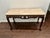 Stunning vintage 1980’s Chippendale style carved wood and tessellated marble console table. This beautiful console table...