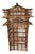 Vintage Bamboo Pagoda Standing Etagere / Bar Display Shelf, Wine Rack, Tiki Display Shelf For Sale
