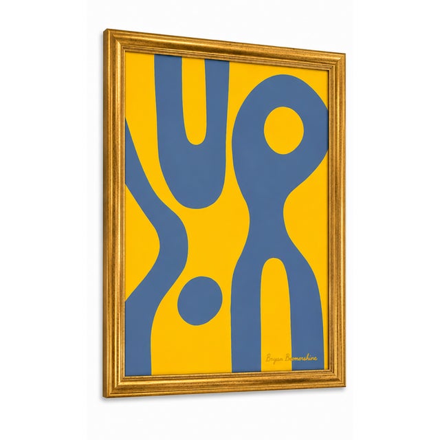 Mid-Century Modern Golden Echoes Painting Framed by Bryan Boomershine For Sale - Image 3 of 6