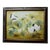 Vintage Large Heron Birds and Floral Oil Painting in Ornate Black/Gold Frame For Sale
