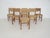 Vintage French Papercord Dining Chairs, 1950s, Set of 6 For Sale - Image 3 of 6