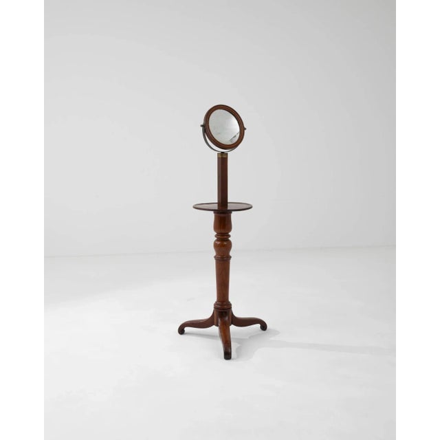 19th Century 19th Century French Wooden Shaving Mirror For Sale - Image 5 of 10