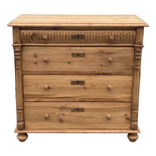 Pine Chest of Four Drawers For Sale