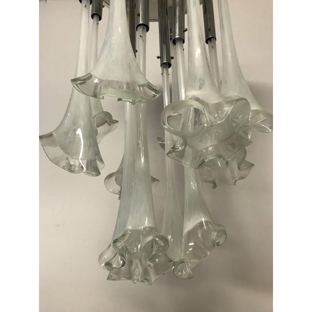 Mid-Century Murano Flower Pendant For Sale - Image 10 of 13