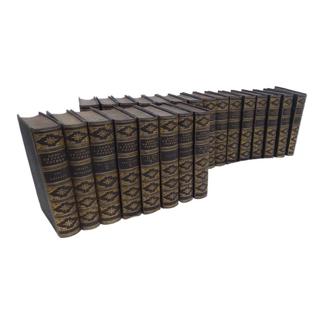 Antique Collection of English Leather Bindings - Set 23 For Sale