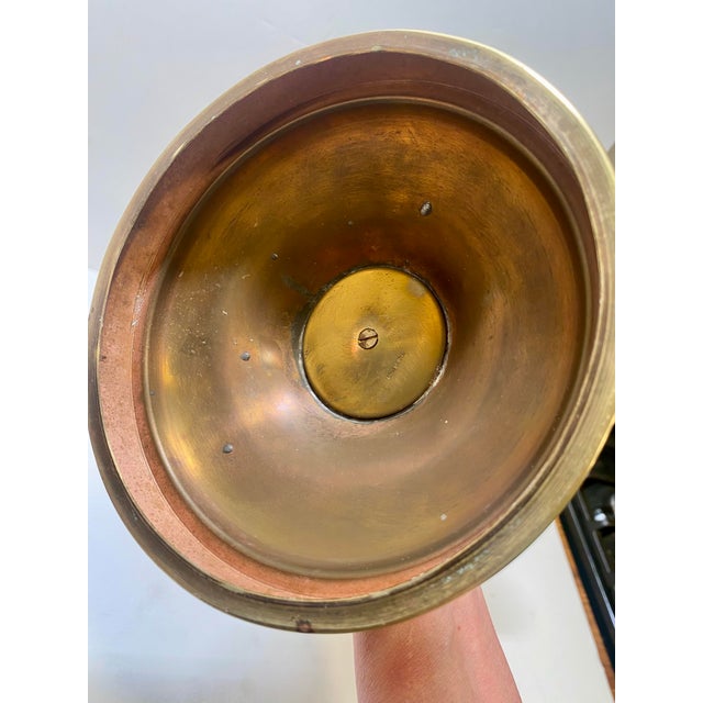 1960s Sarreid Mid-Century Modern Brass Candle Holders With Concave Reflectors a Pair For Sale - Image 14 of 16