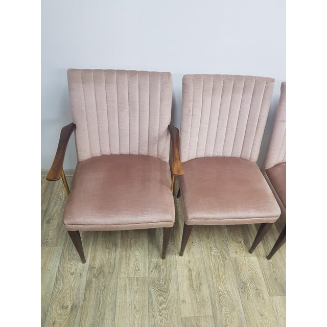 Mid-Century Table and Chairs, 1960s-1970s, Set of 7 For Sale - Image 6 of 18