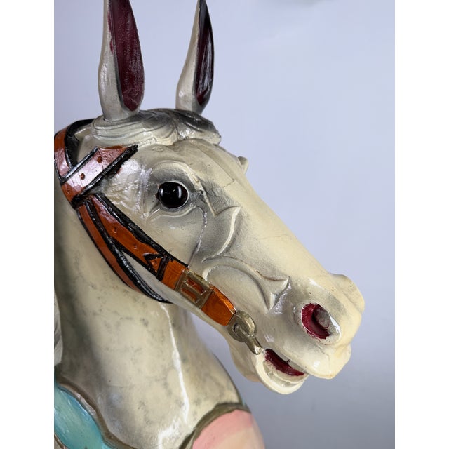 1920s Large Hand-Carved Wooden Carousel Horse, 1920s For Sale - Image 5 of 10