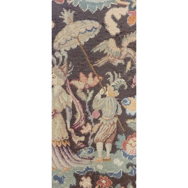 Ca 1890 Jacobean Needlepoint Arm Chair For Sale - Image 11 of 18