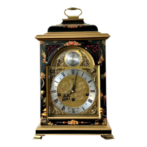 Vintage Comitti of London Floral Mantle Clock
