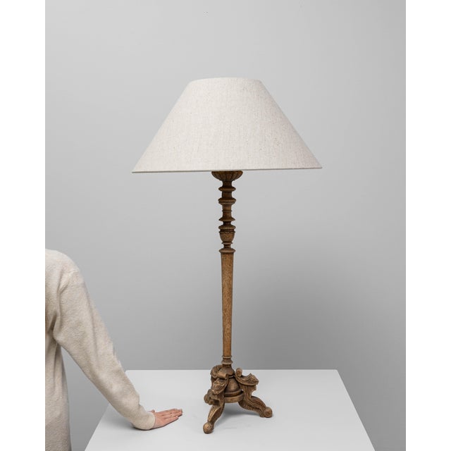 19th Century French Carved Oak Table Lamp For Sale - Image 18 of 18