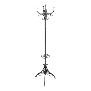 Victorian Iron Hall Tree Coat Rack & Umbrella Stand