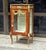 Louis XV Marquetry Bedside Cabinet With Glass Door, Marble Top & Gold Accents For Sale In Miami - Image 6 of 9